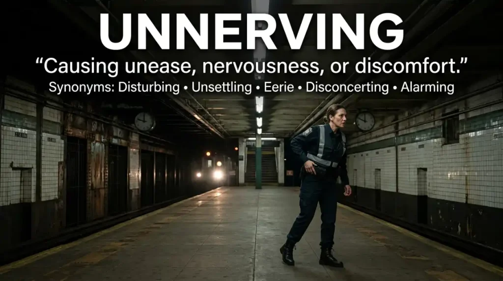 Synonyms for Unnerving