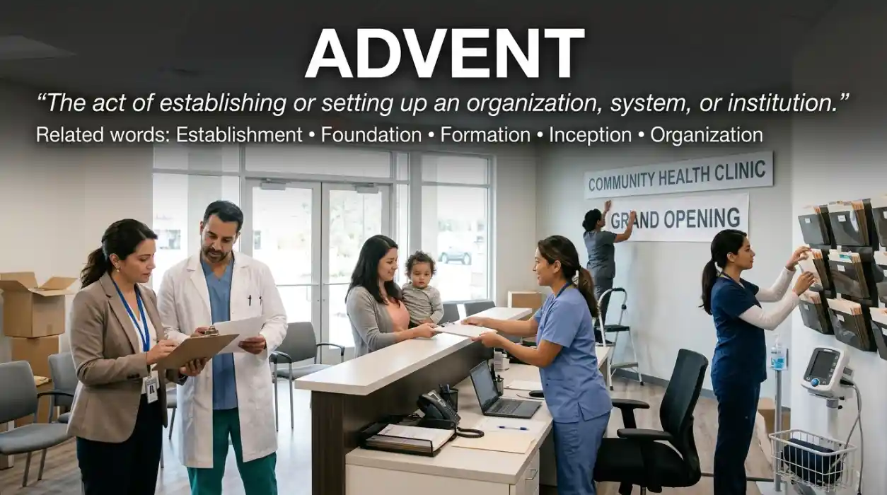 The act of setting up an organization, system, or institution.