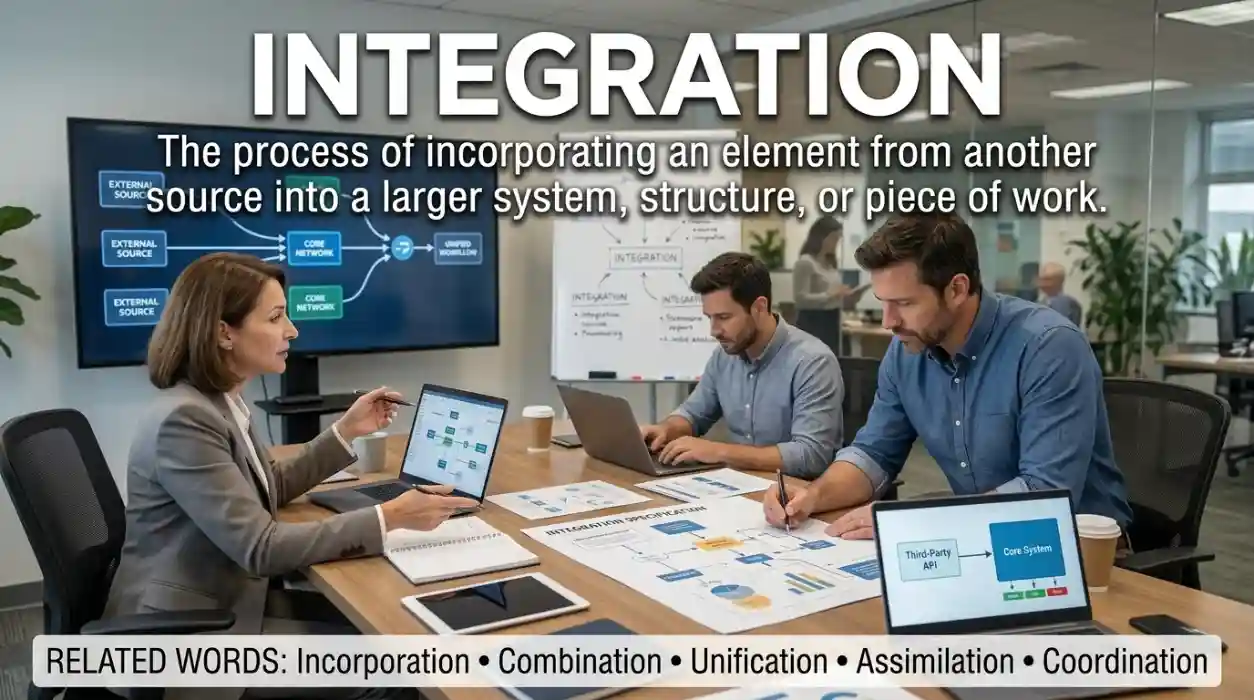 The process of including an element from another source within a larger system or work.