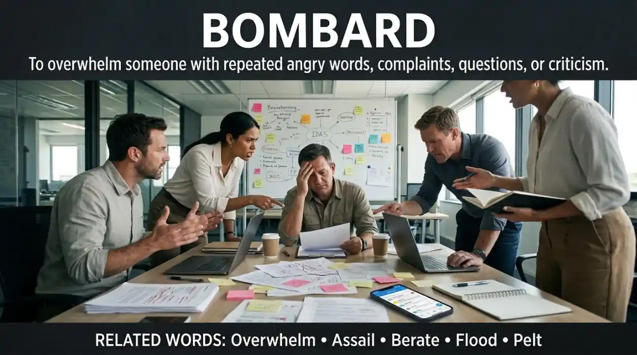 To complain or speak angrily and forcefully about something.