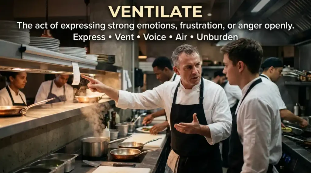 To express strong emotions, frustration, or anger openly.