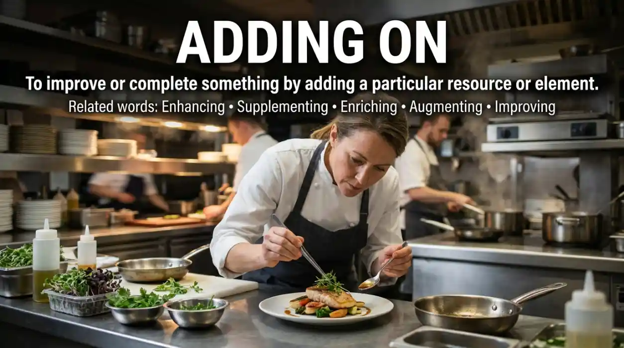 To improve or complete something by adding a particular resource or element.