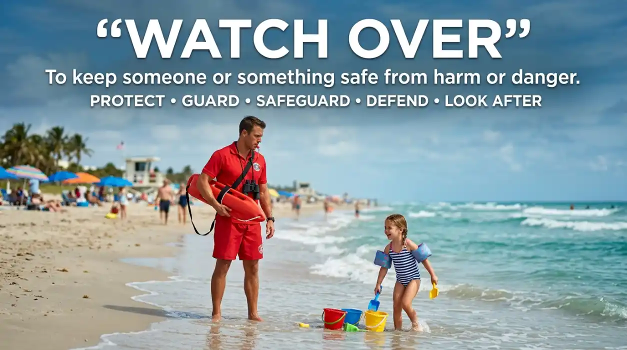 To keep someone or something safe from harm or danger.
