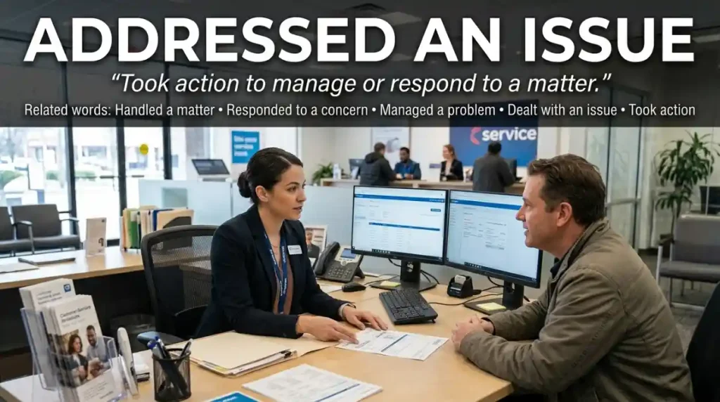 Took action to manage or respond to a matter.