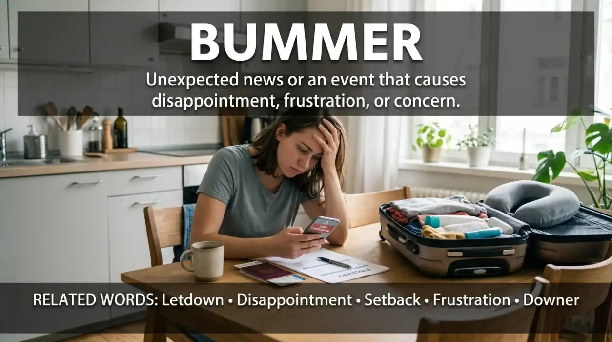 Unexpected news or an event that causes disappointment or concern.